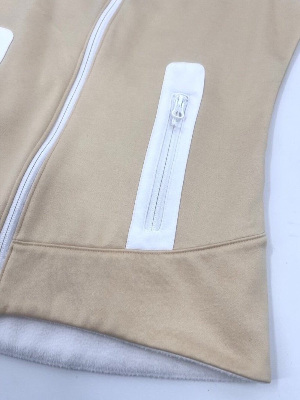 PETER MILLAR Women's Tan White Trim Element Warmth Full Zipper Vest Small - Picture 2 of 6